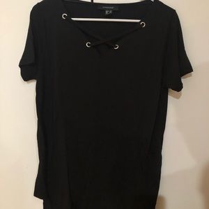 Cross-neck Tee
